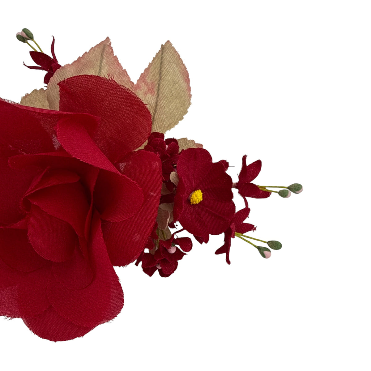 Gucci Silk Floral Brooch in Red