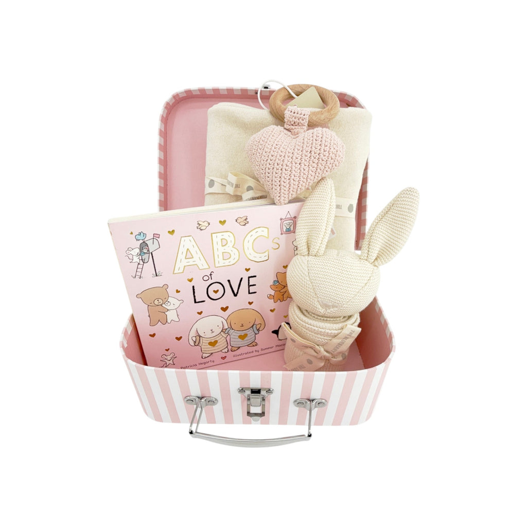 THE BLUEBERRY HILL Heart I Love You Baby Gift Set Paperboard Suitcase Medium