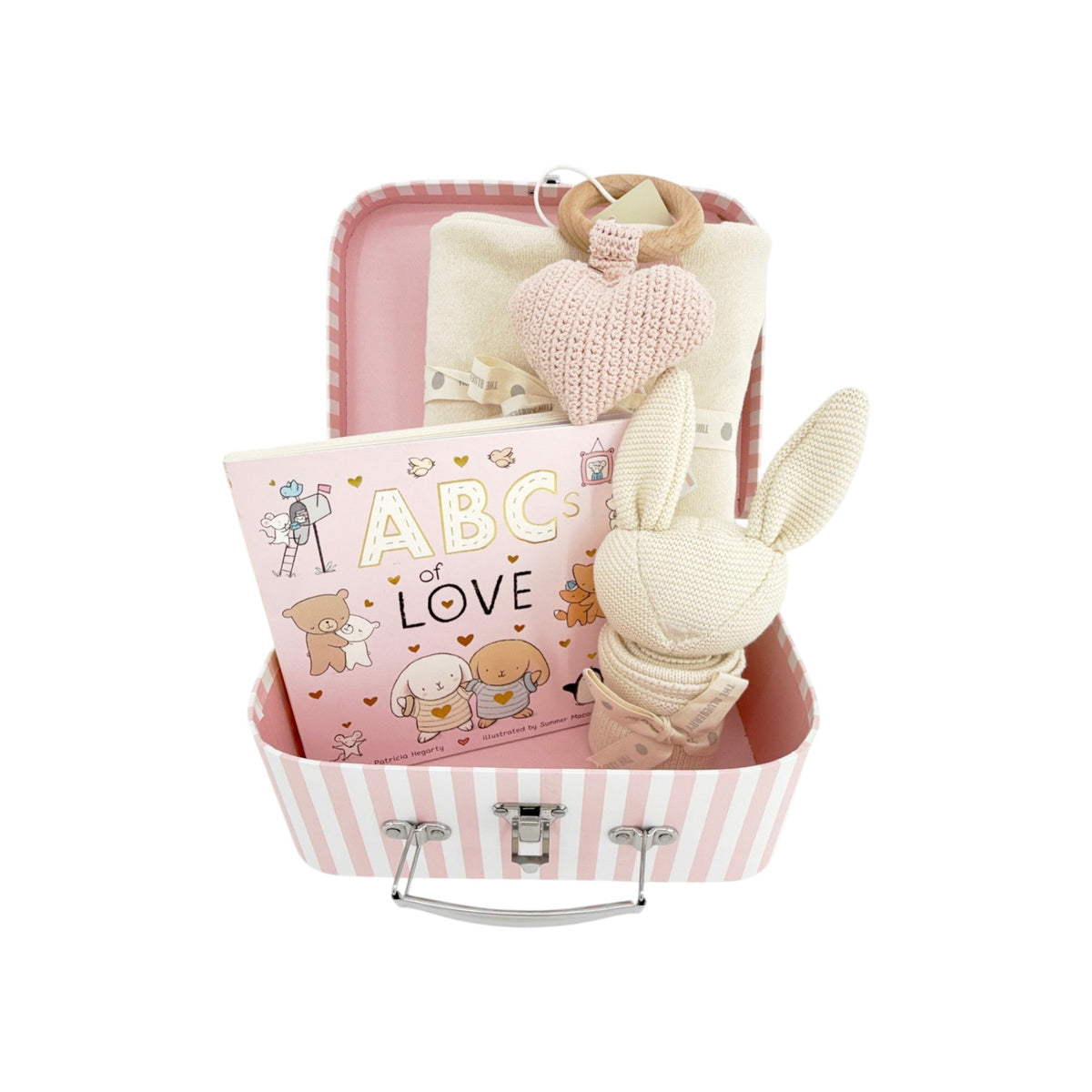 THE BLUEBERRY HILL Heart I Love You Baby Gift Set Paperboard Suitcase Medium