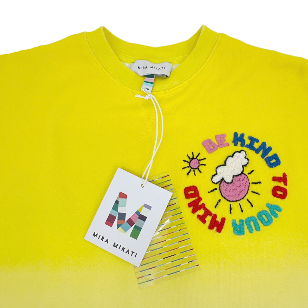 MIRA MIKATI Embroidered "Be Kind to Your Mind" Sweatshirt