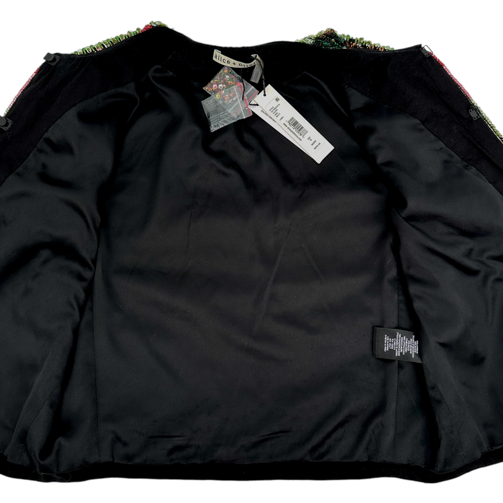 ALICE+OLIVIA Kidman Beaded Jacket S