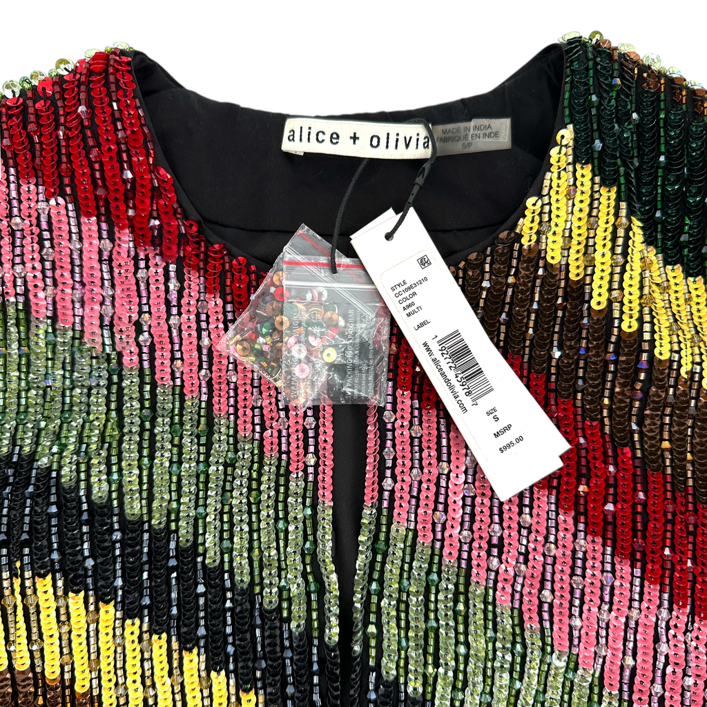 ALICE+OLIVIA Kidman Beaded Jacket S