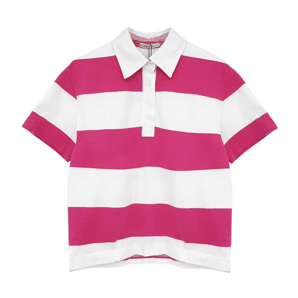 ALICE+OLIVIA Treva Boxy Polo Shirt S