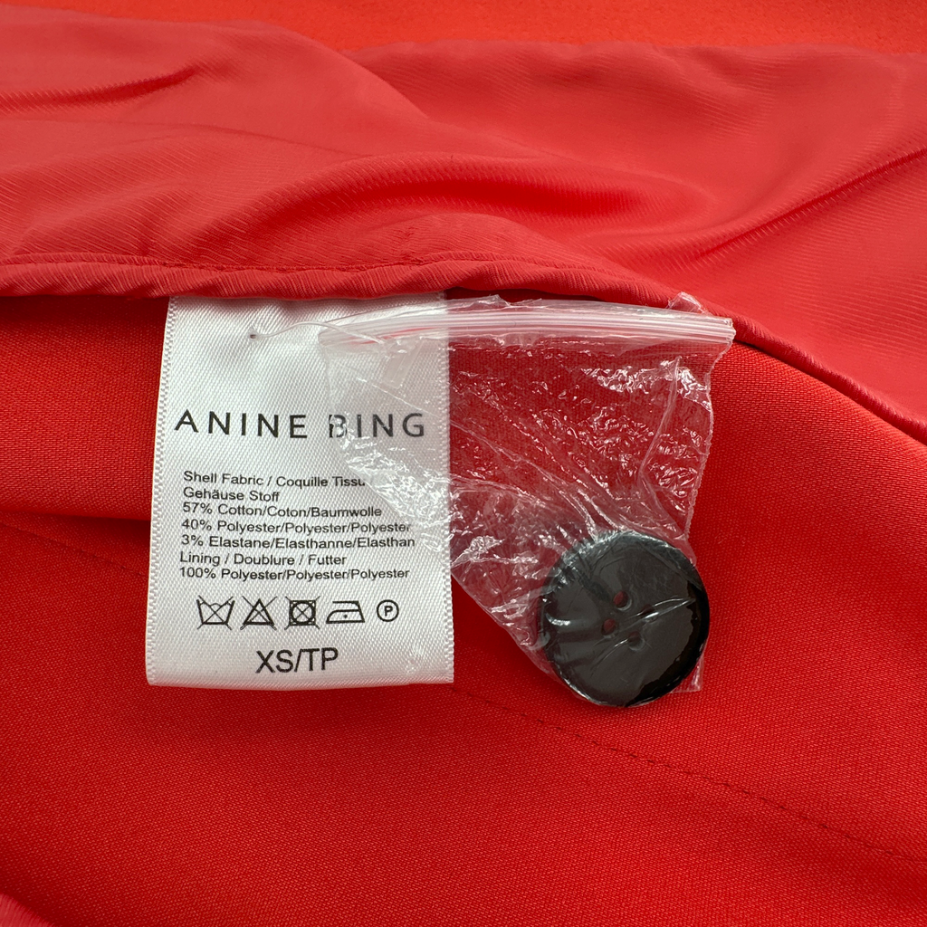 ANINE BING Schoolboy Blazer in Red XS