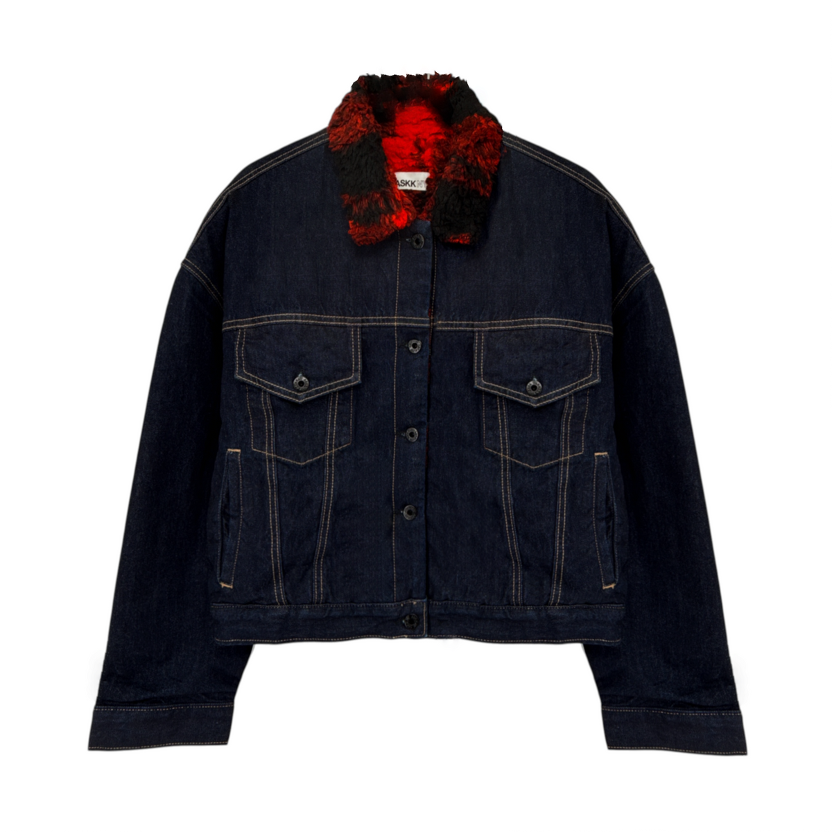 ASKK NY Nova Lined Jacket in Indigo Plaid 0|XS