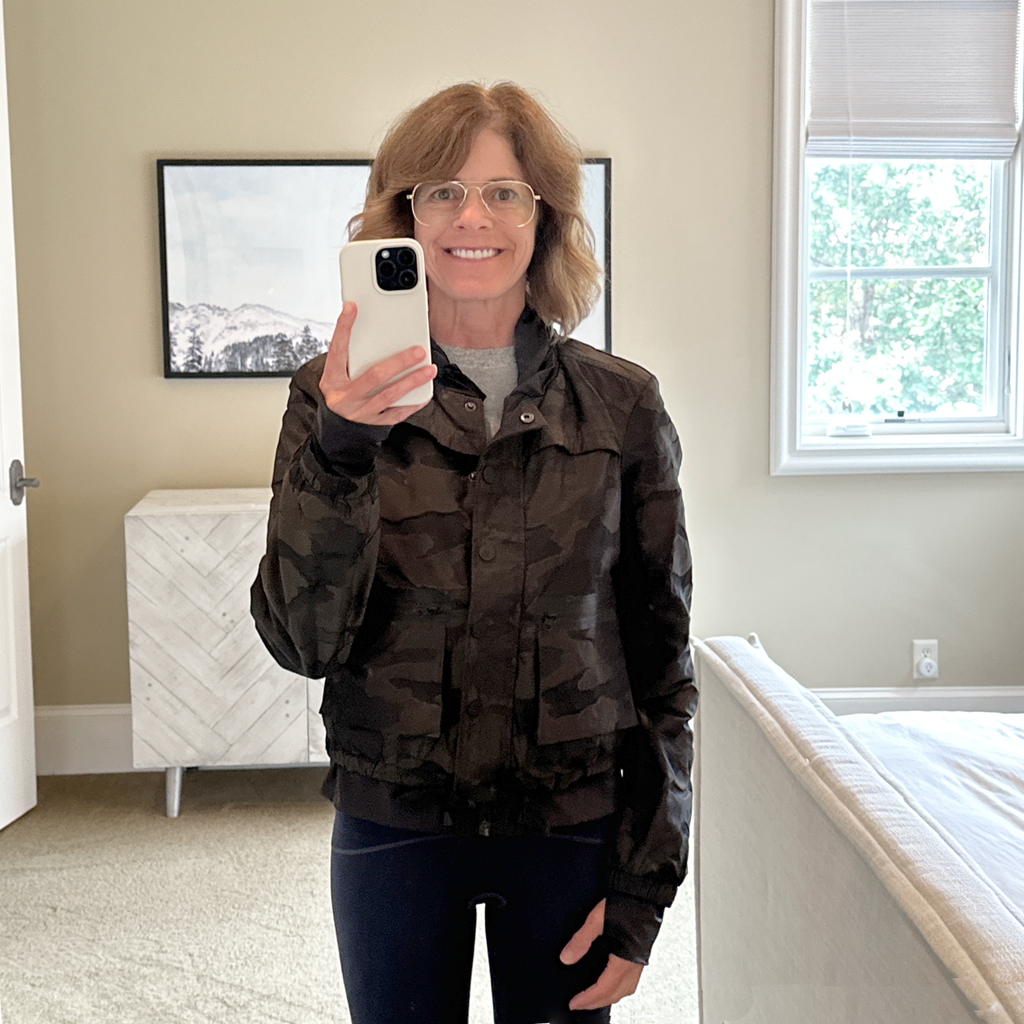 BLANC NOIR Skyfall Aviator Jacket in Olive Camo Size S
