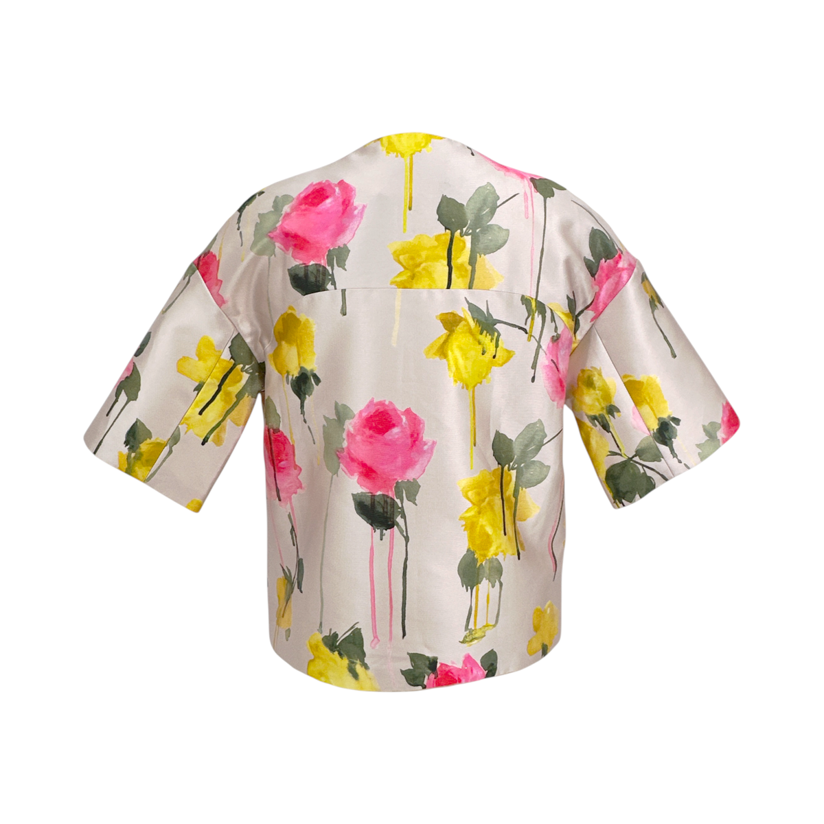 BLUMARINE Floral Silk Blend Evening Jacket IT40 | US4