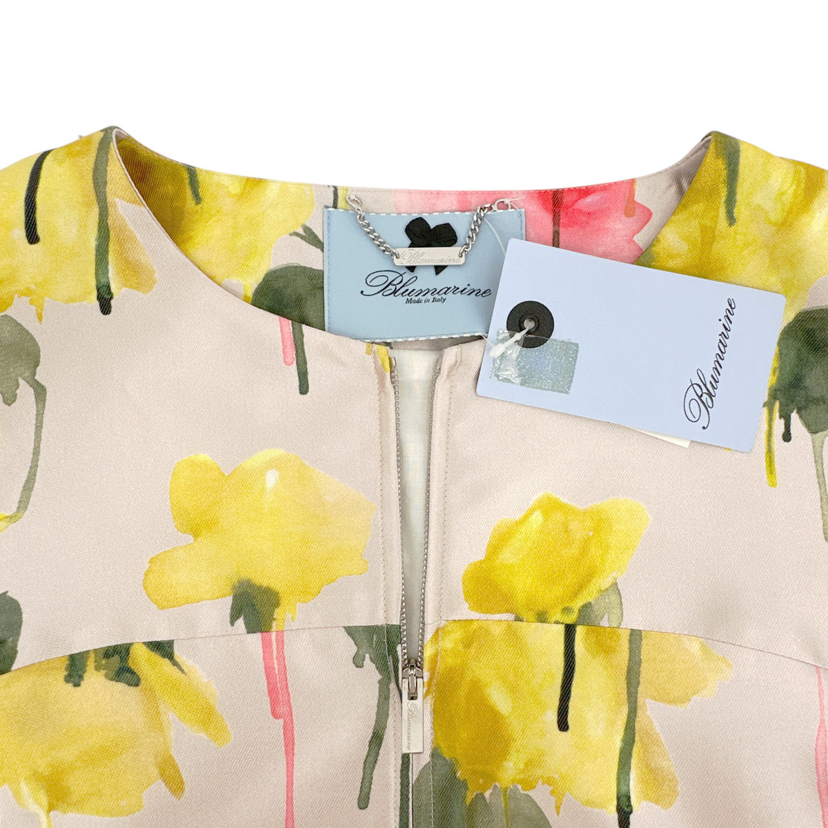 BLUMARINE Floral Silk Blend Evening Jacket IT40 | US4
