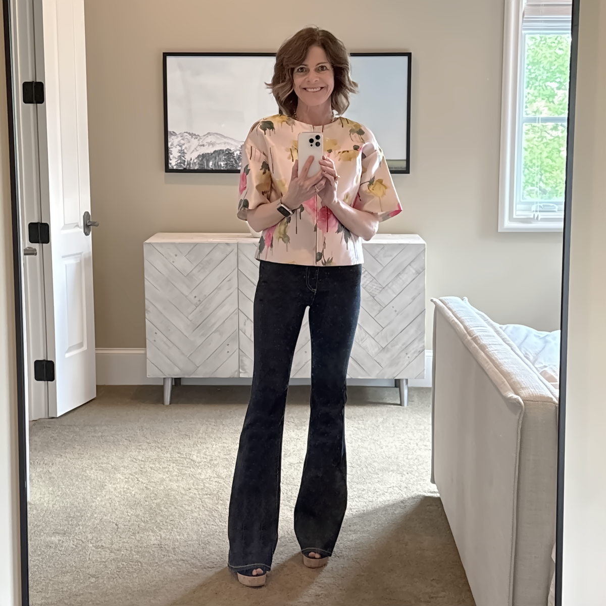 BLUMARINE Floral Silk Blend Evening Jacket IT40 | US4