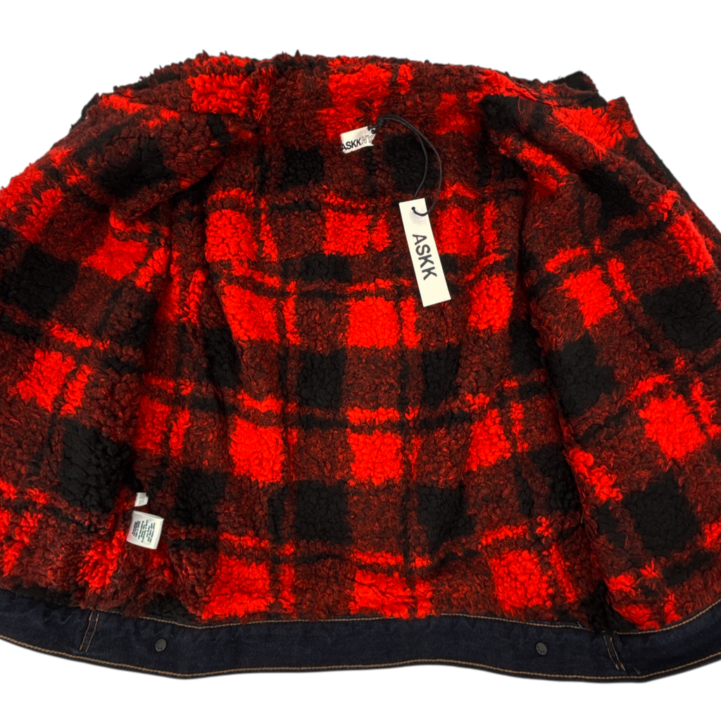 ASKK NY Nova Lined Jacket in Indigo Plaid 0|XS