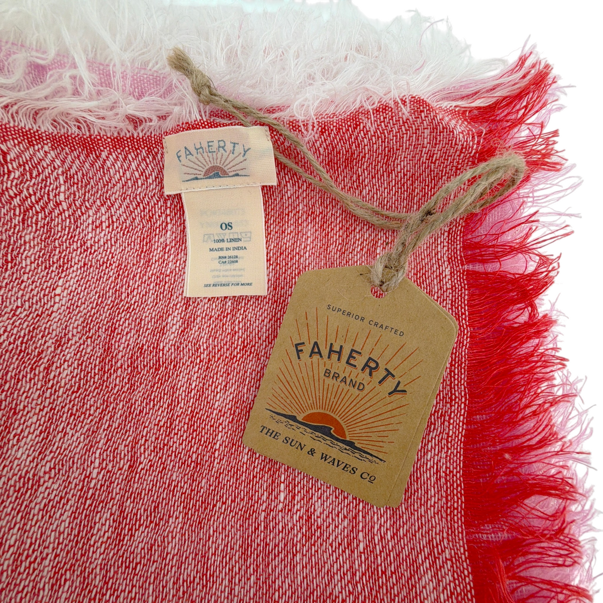 FAHERTY Colorblock Oblong Scarf in Fuchsia