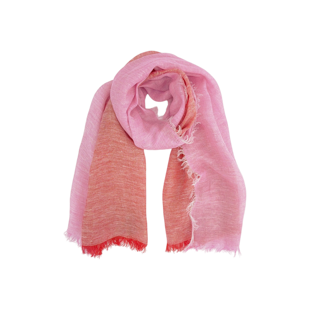 FAHERTY Colorblock Oblong Scarf in Fuchsia