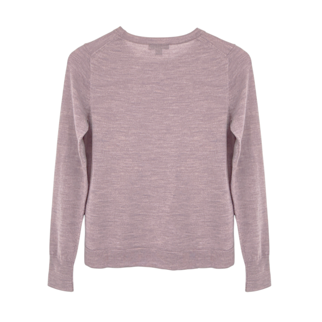 J.CREW Margot Crewneck Sweater in Faded Lavender Multi Heather XS