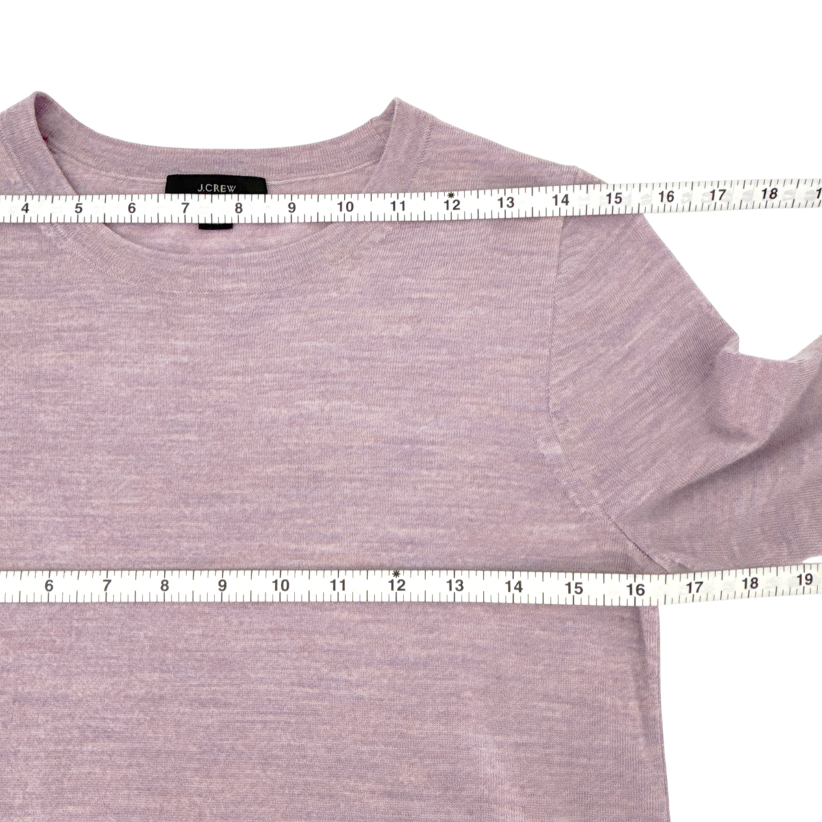 J.CREW Margot Crewneck Sweater in Faded Lavender Multi Heather XS