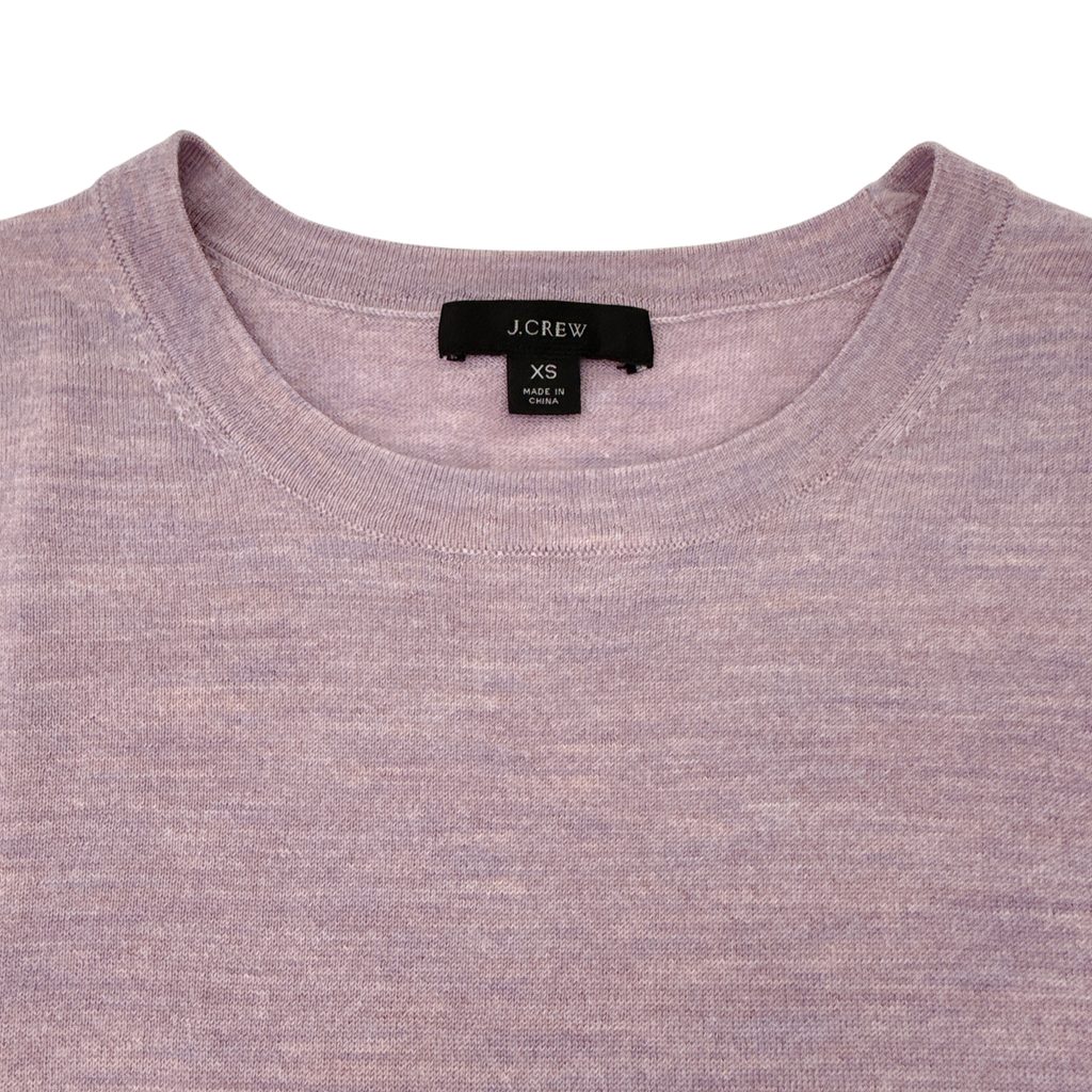 J.CREW Margot Crewneck Sweater in Faded Lavender Multi Heather XS