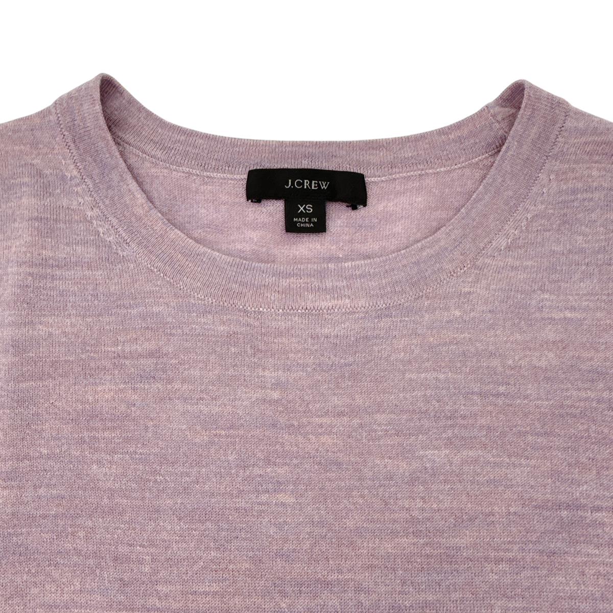 J.CREW Margot Crewneck Sweater in Faded Lavender Multi Heather XS