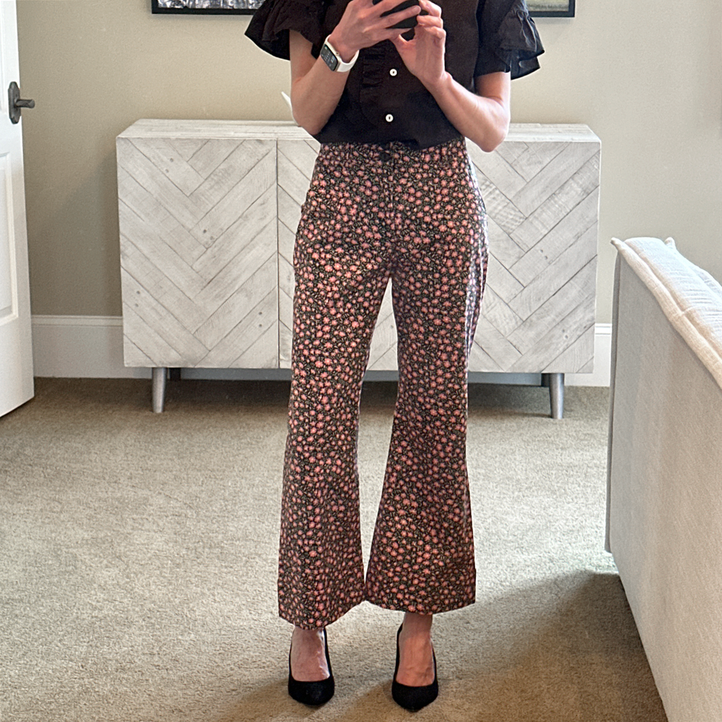 La DOUBLEJ Hendrix Pant in Daisy Heavy Stretch Cotton