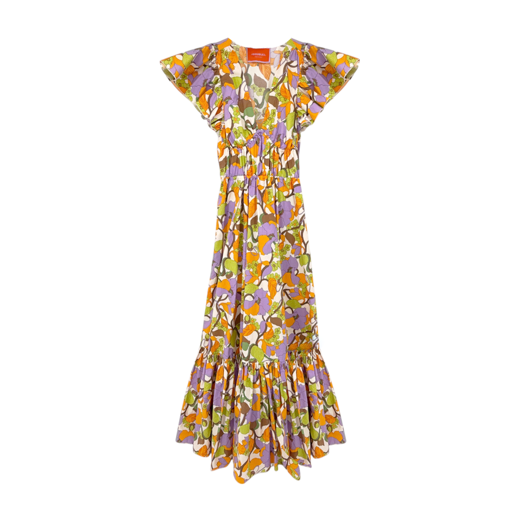 La DOUBLEJ Keira Dress in Vines Bianco