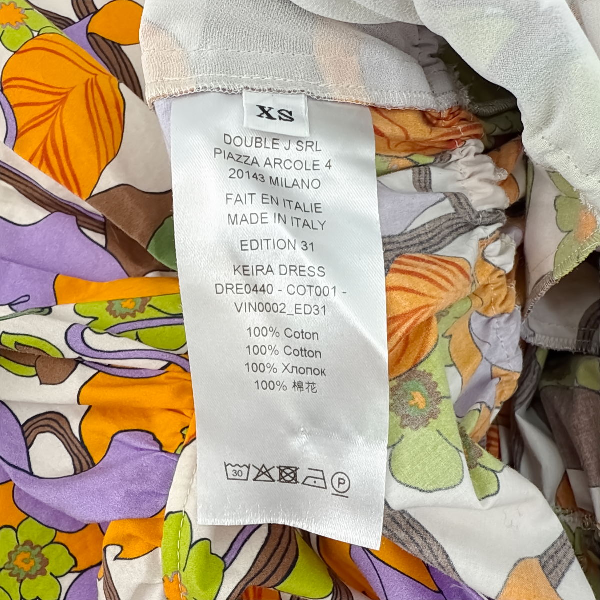 La DOUBLEJ Keira Dress in Vines Bianco