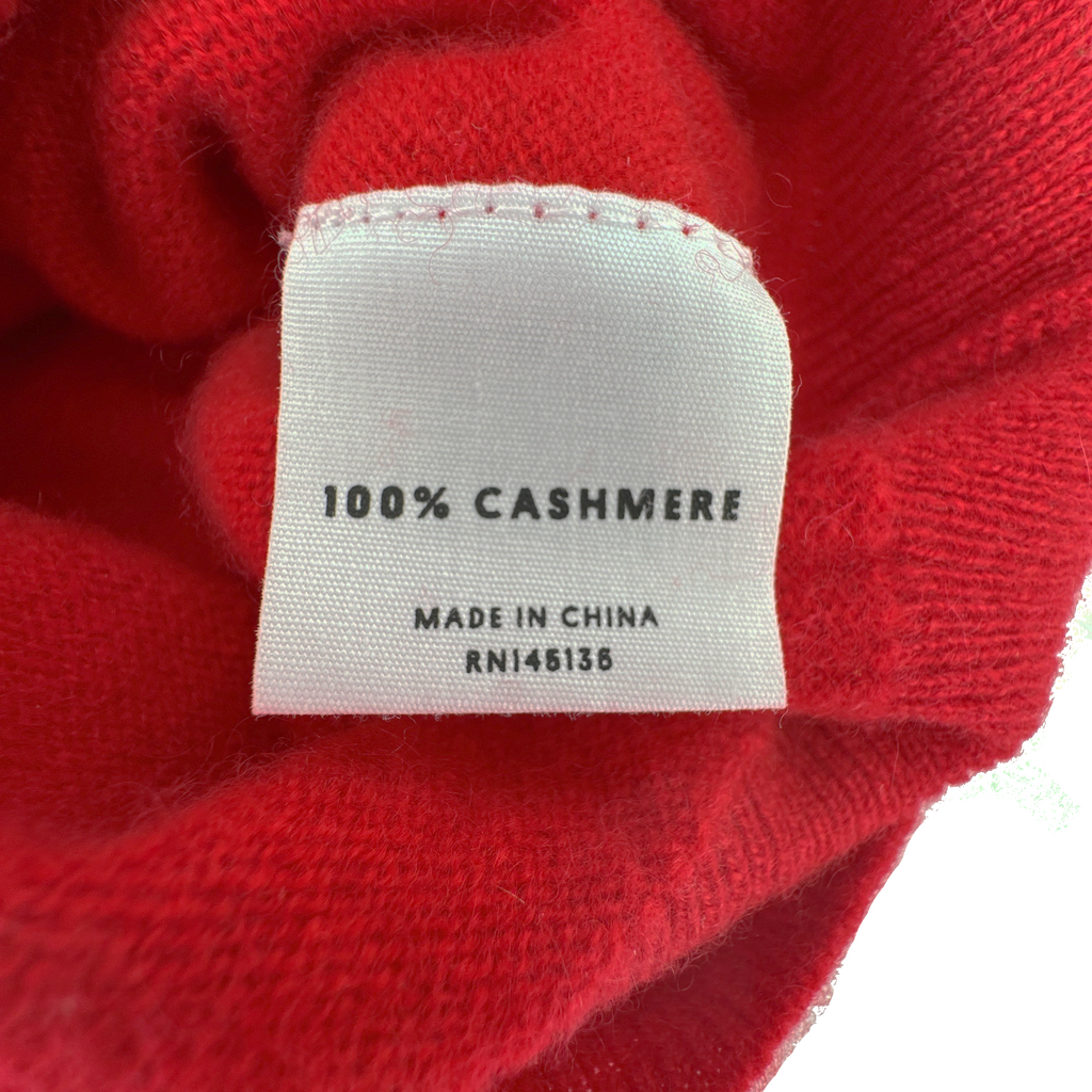 LINGUA FRANCA Nice Naughty Cashmere Crew in Red