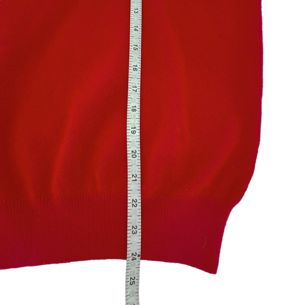 LINGUA FRANCA Nice Naughty Cashmere Crew in Red