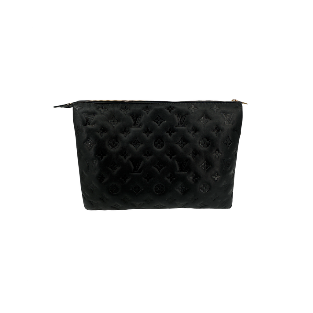 LOUIS VUITTON Lambskin Embossed Monogram Coussin MM