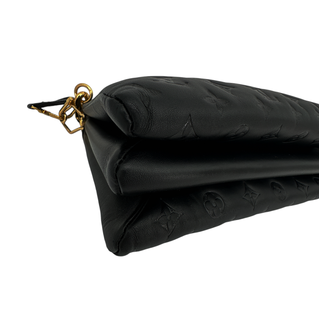 LOUIS VUITTON Lambskin Embossed Monogram Coussin MM