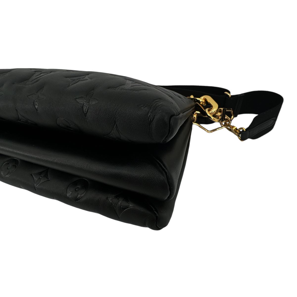LOUIS VUITTON Lambskin Embossed Monogram Coussin MM