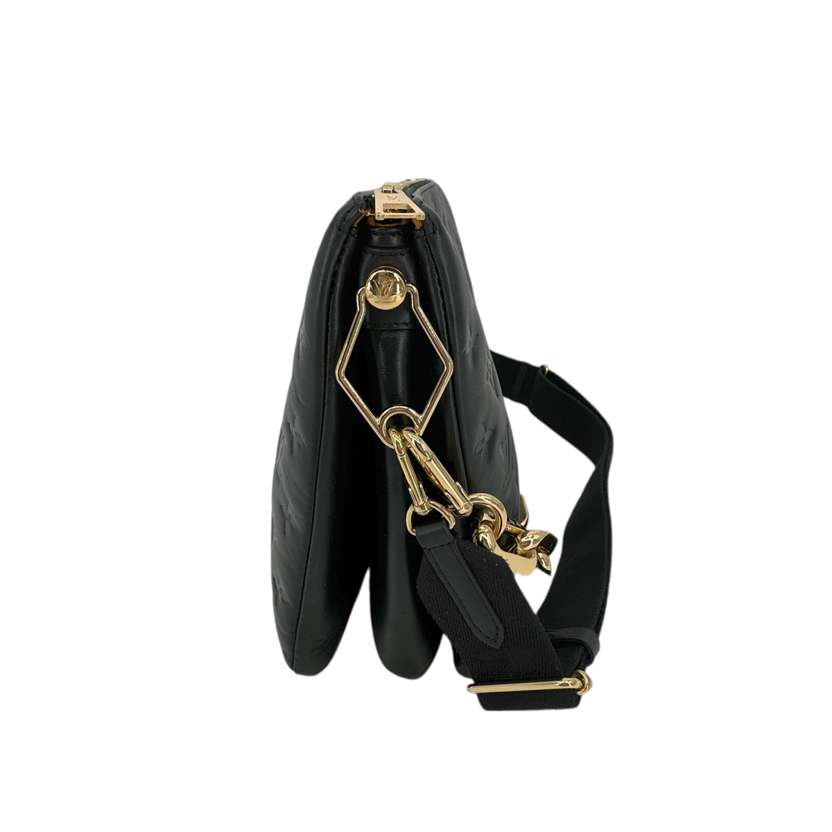 LOUIS VUITTON Lambskin Embossed Monogram Coussin MM