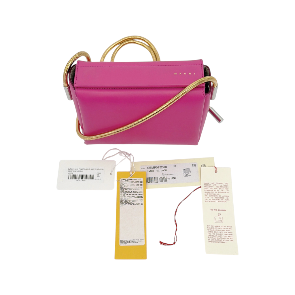 MARNI Toggle Small Bag in Pink