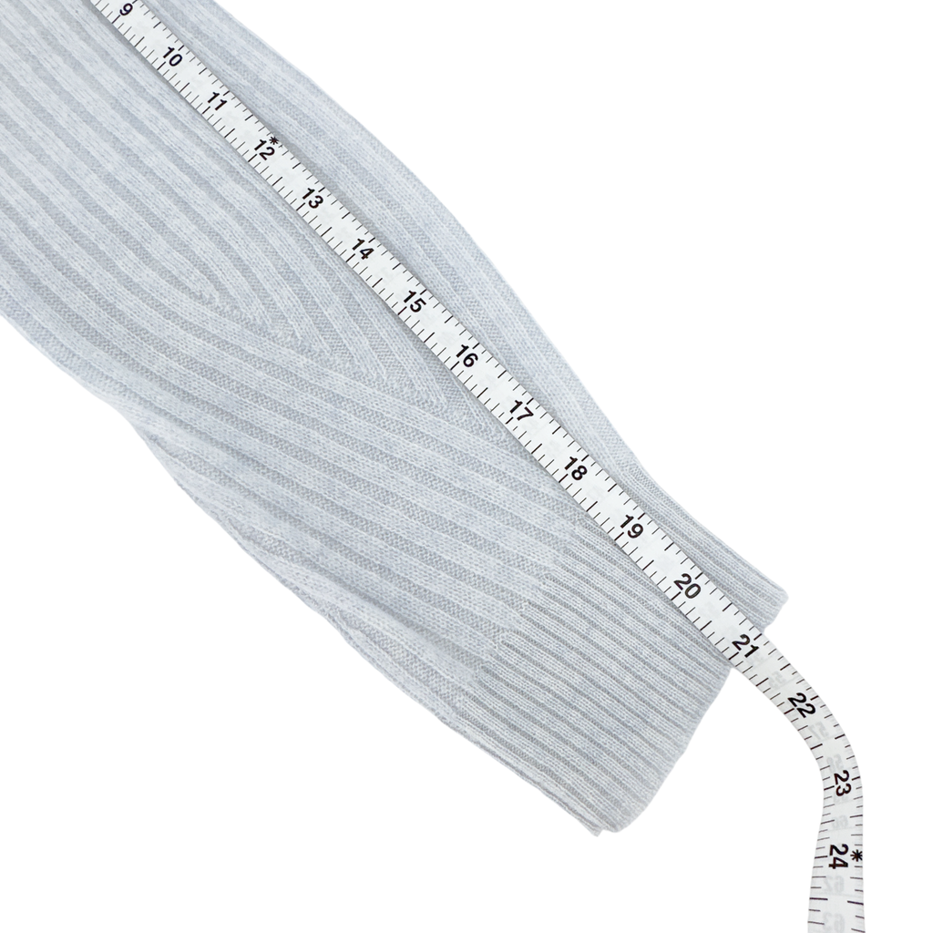 NAADAM Coastal Cashmere Cropped V-Neck Sweater in Pale Blue XS