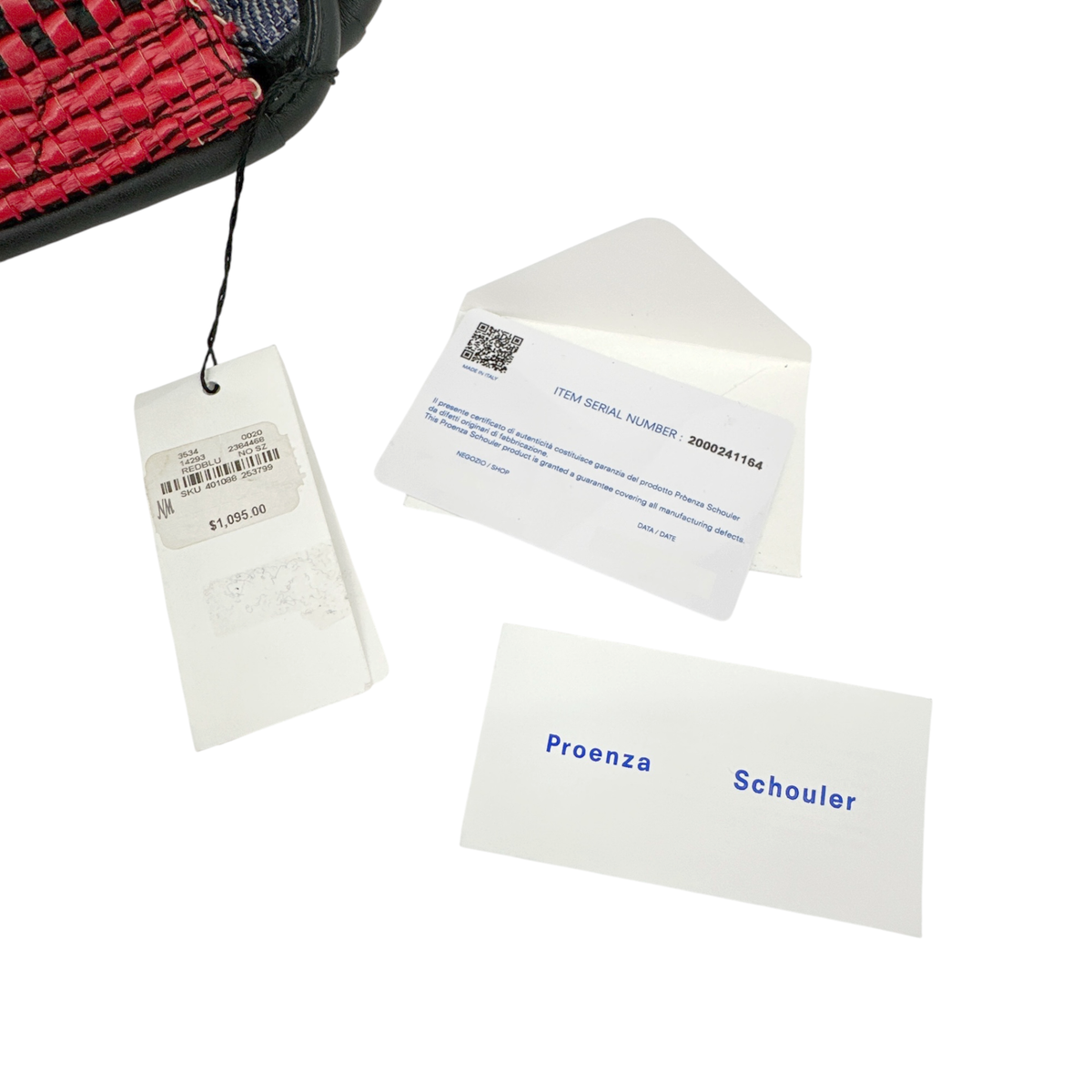 PROENZA SCHOULER XL Mixed Woven Tote Bag Red/Blue
