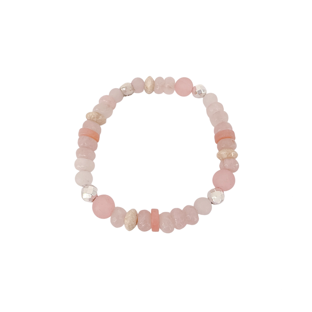 SILPADA Pink Coast Silver Mixed Stones Beaded Bracelet