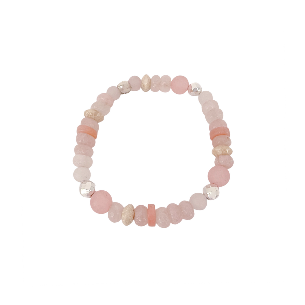 SILPADA Pink Coast Silver Mixed Stones Beaded Bracelet