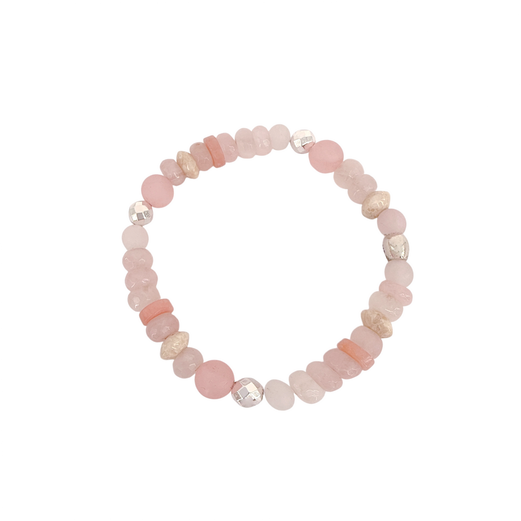 SILPADA Pink Coast Silver Mixed Stones Beaded Bracelet