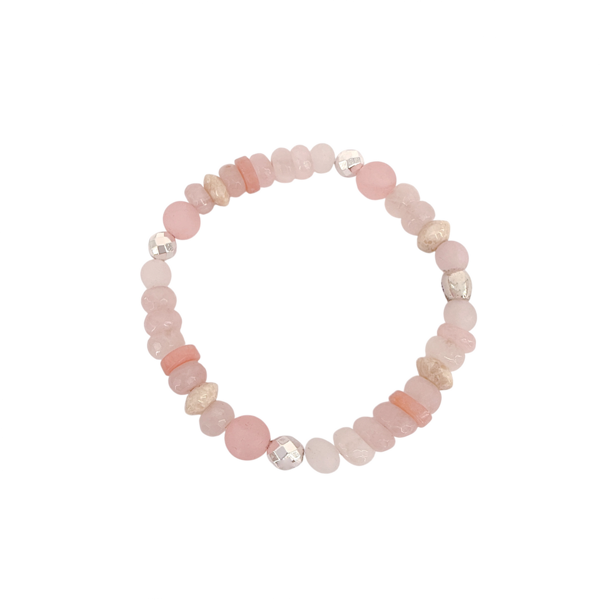 SILPADA Pink Coast Silver Mixed Stones Beaded Bracelet