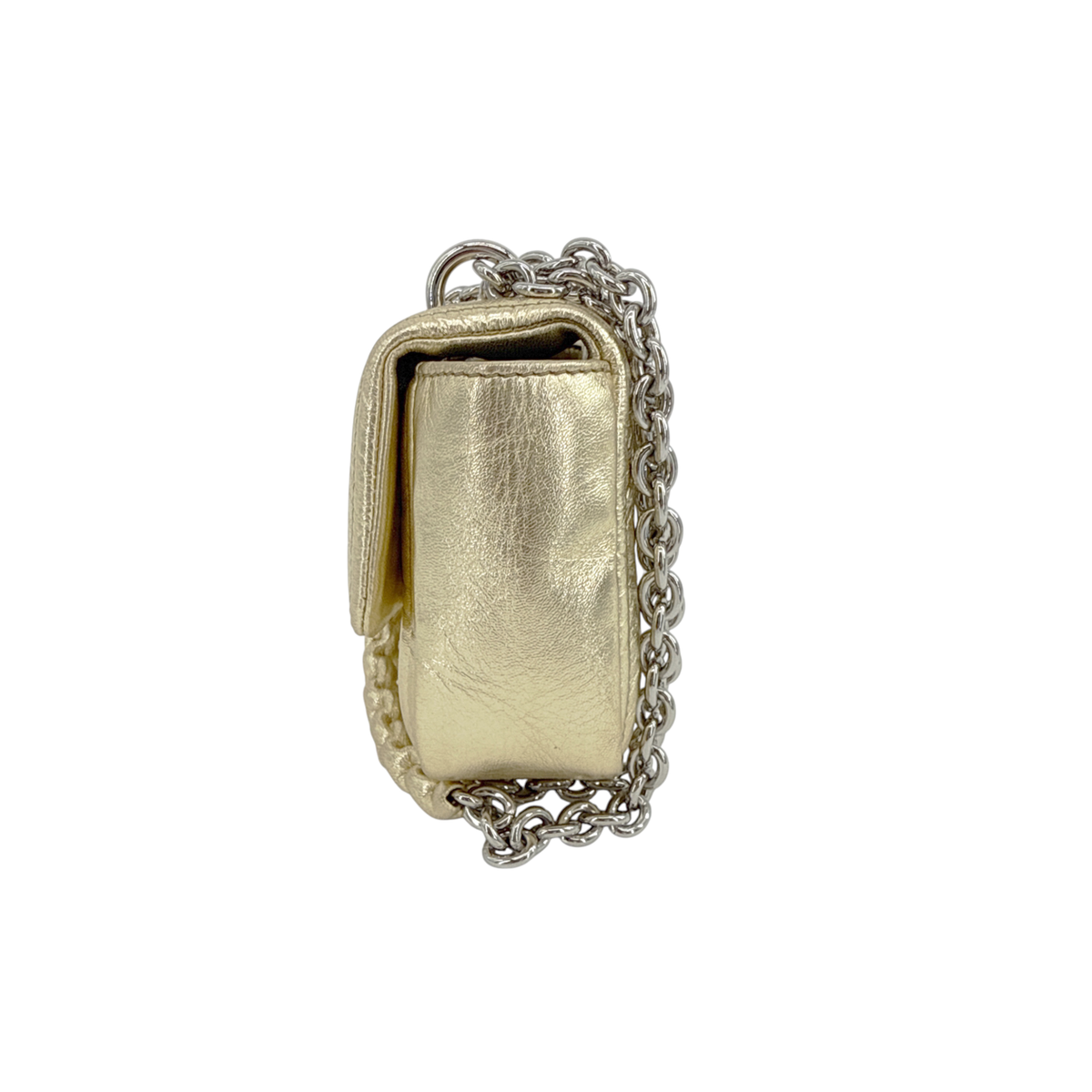TOM FORD Natalia Mini Metallic Quilted Leather Bag In Pale Gold