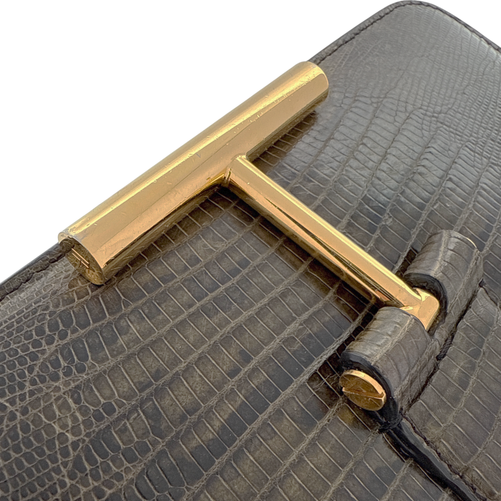 TOM FORD Tara Chain Tejus Lizard Shoulder Bag