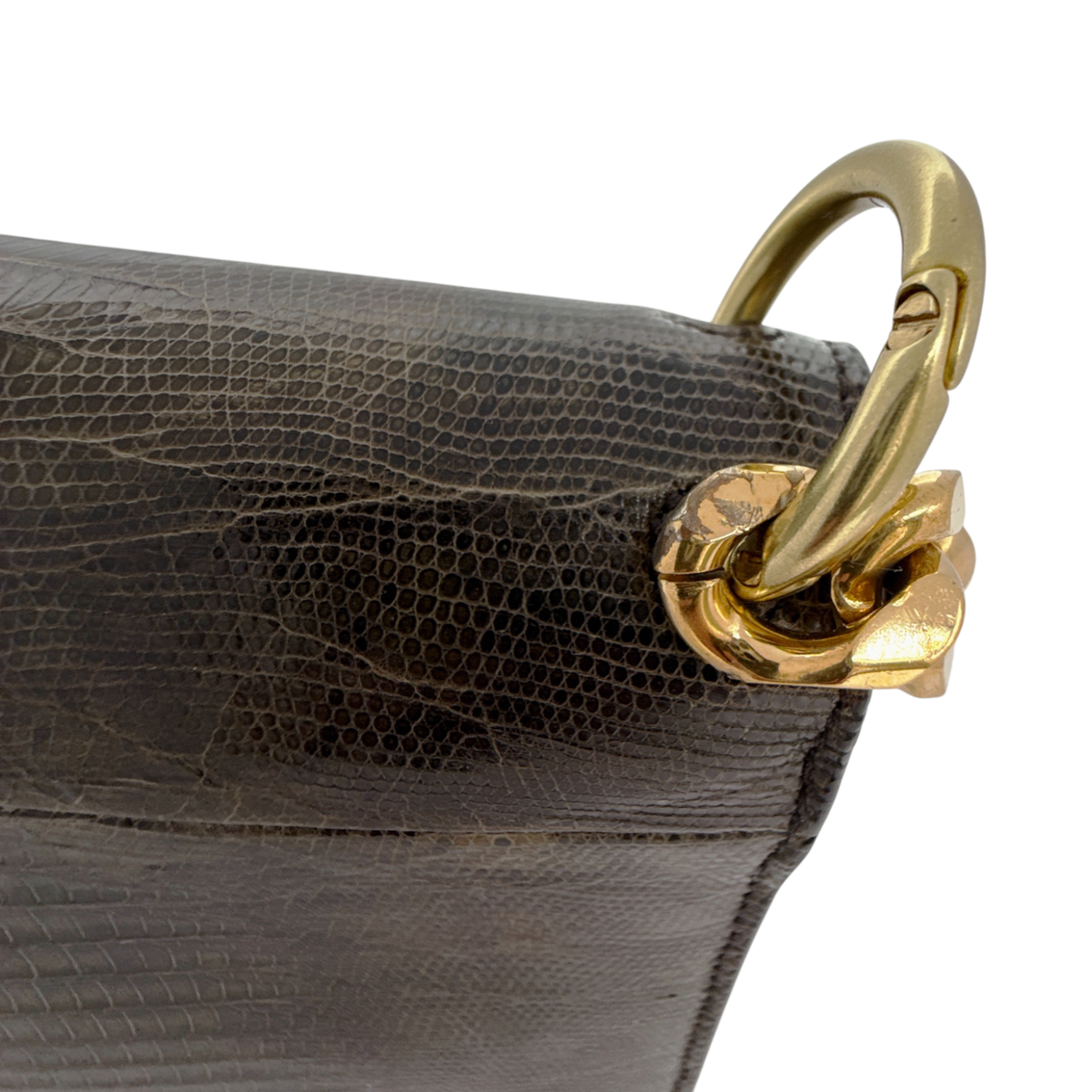 TOM FORD Tara Chain Tejus Lizard Shoulder Bag