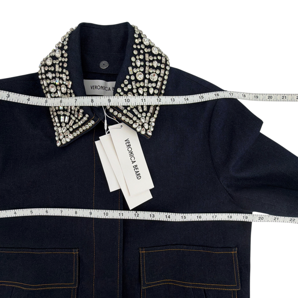 VERONICA BEARD Embellished Barrington Denim Jacket 4