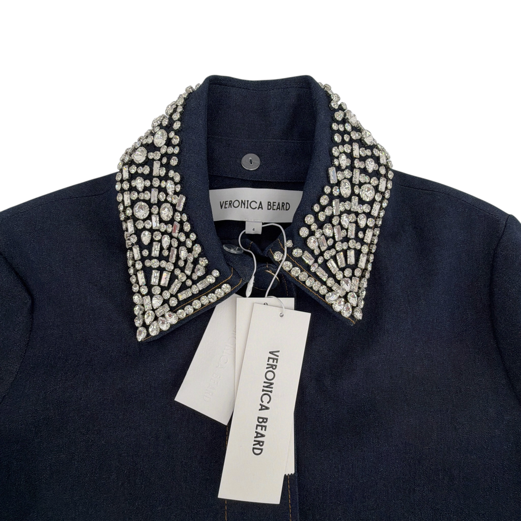 VERONICA BEARD Embellished Barrington Denim Jacket 4