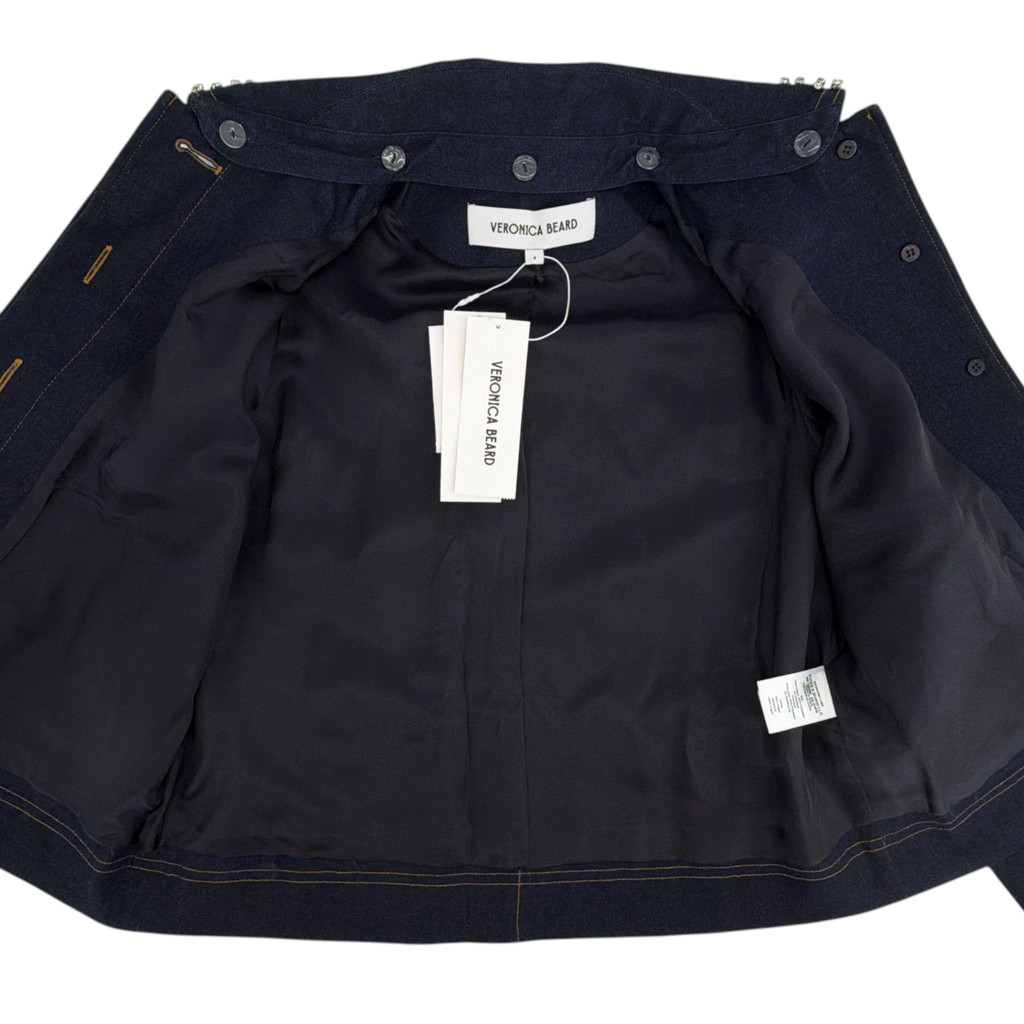 VERONICA BEARD Embellished Barrington Denim Jacket 4