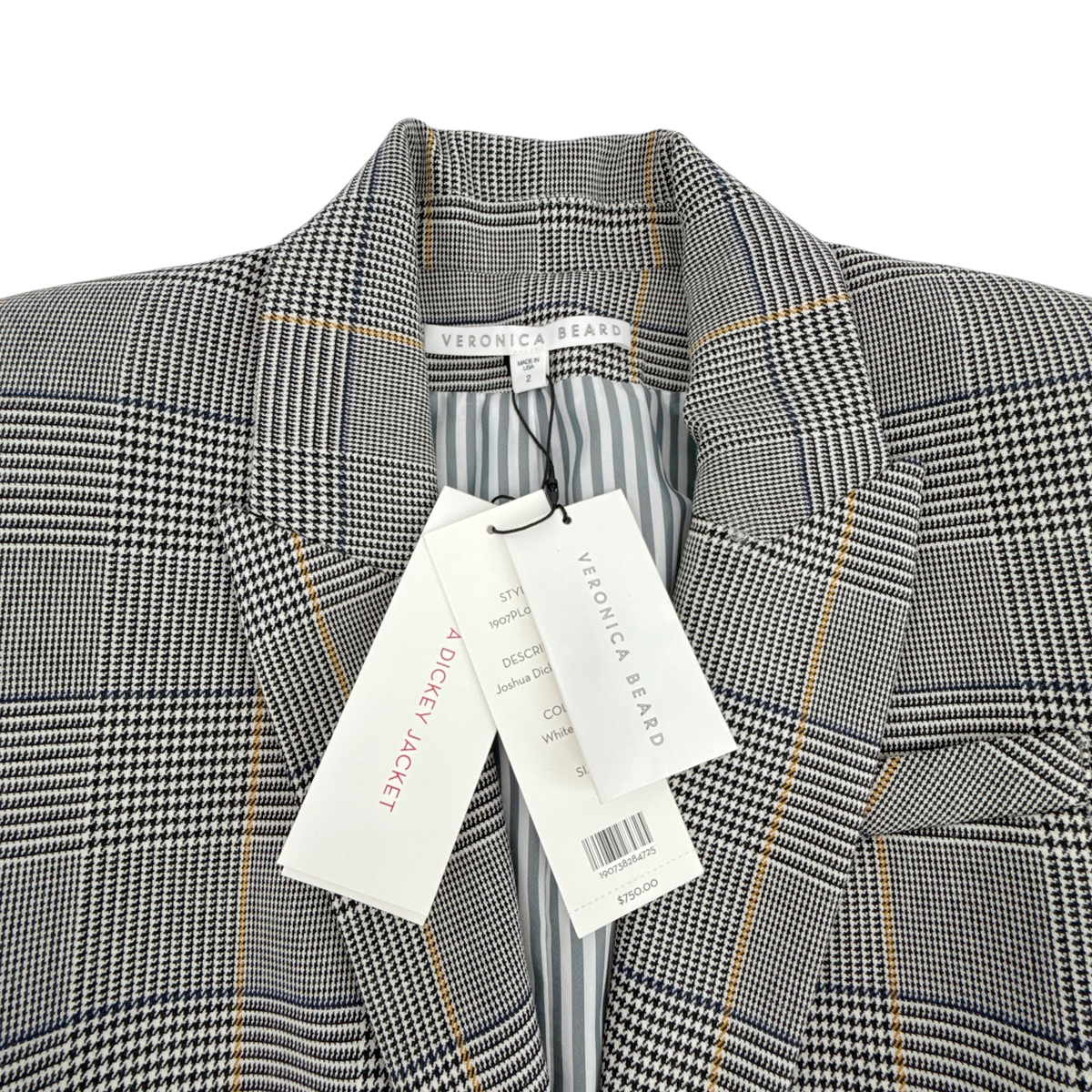 VERONICA BEARD Joshua Dickey Jacket White Multi 2|XS