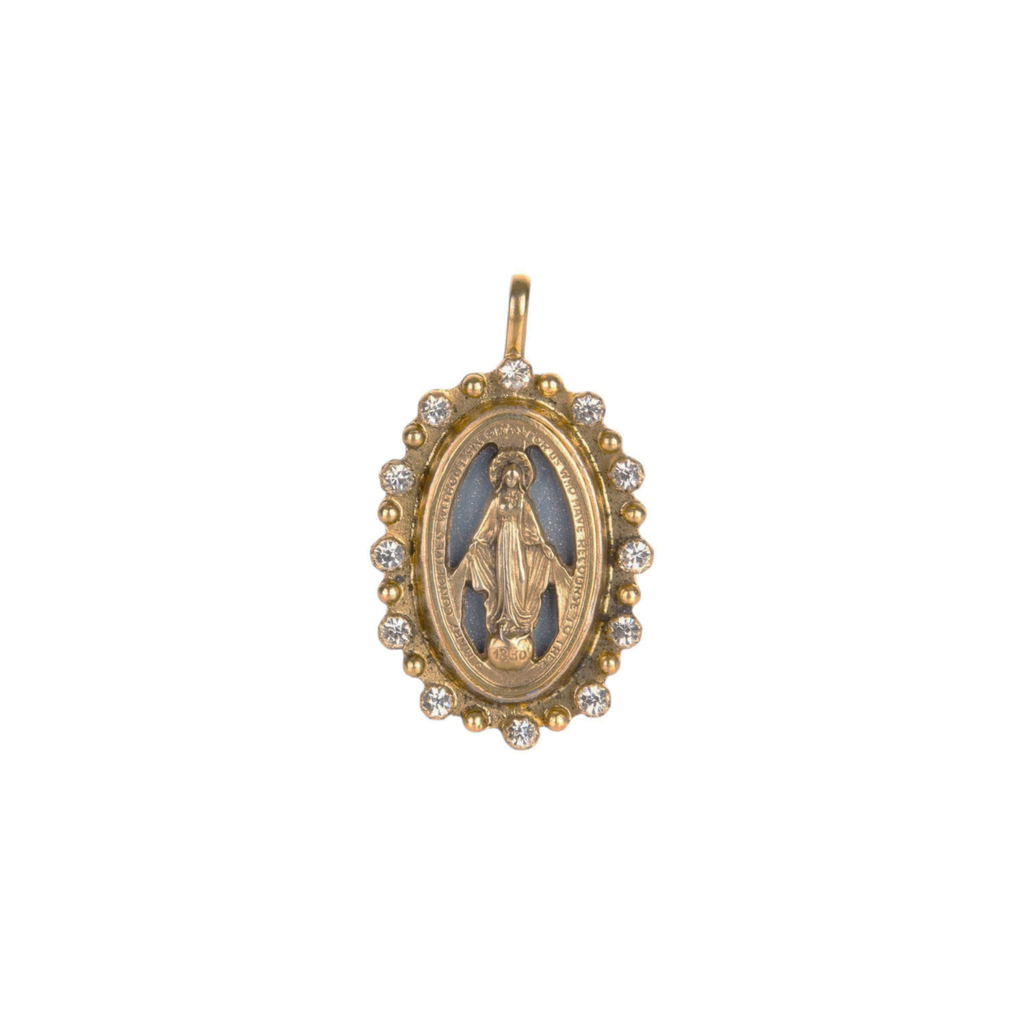 VIRGINS SAINTS & ANGELS VSA Milagrosa Medallion in Gold