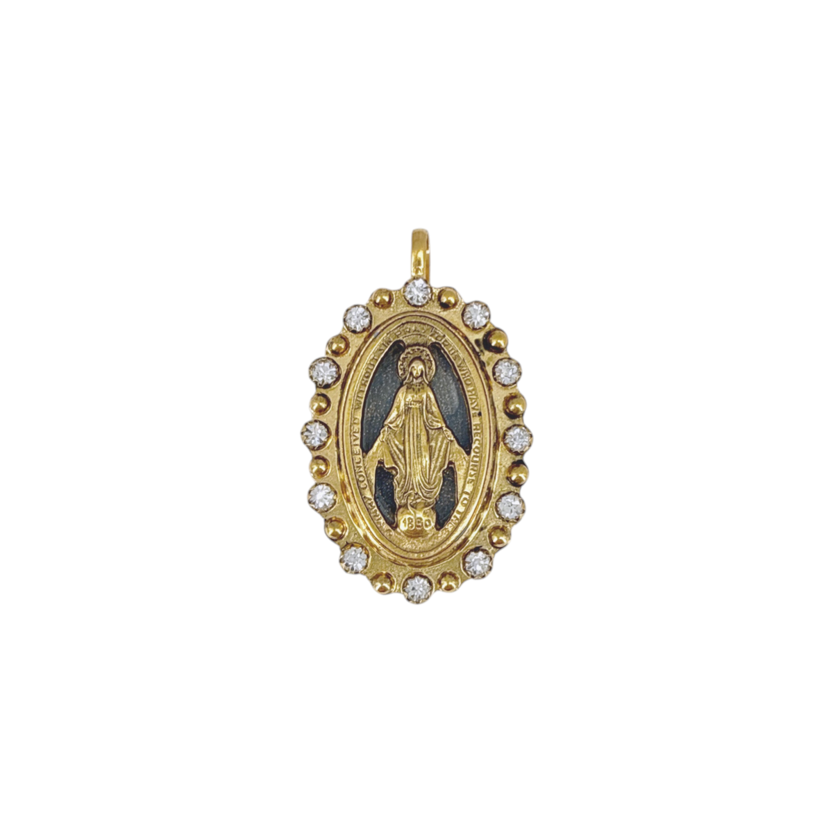 VIRGINS SAINTS & ANGELS VSA Milagrosa Medallion in Gold
