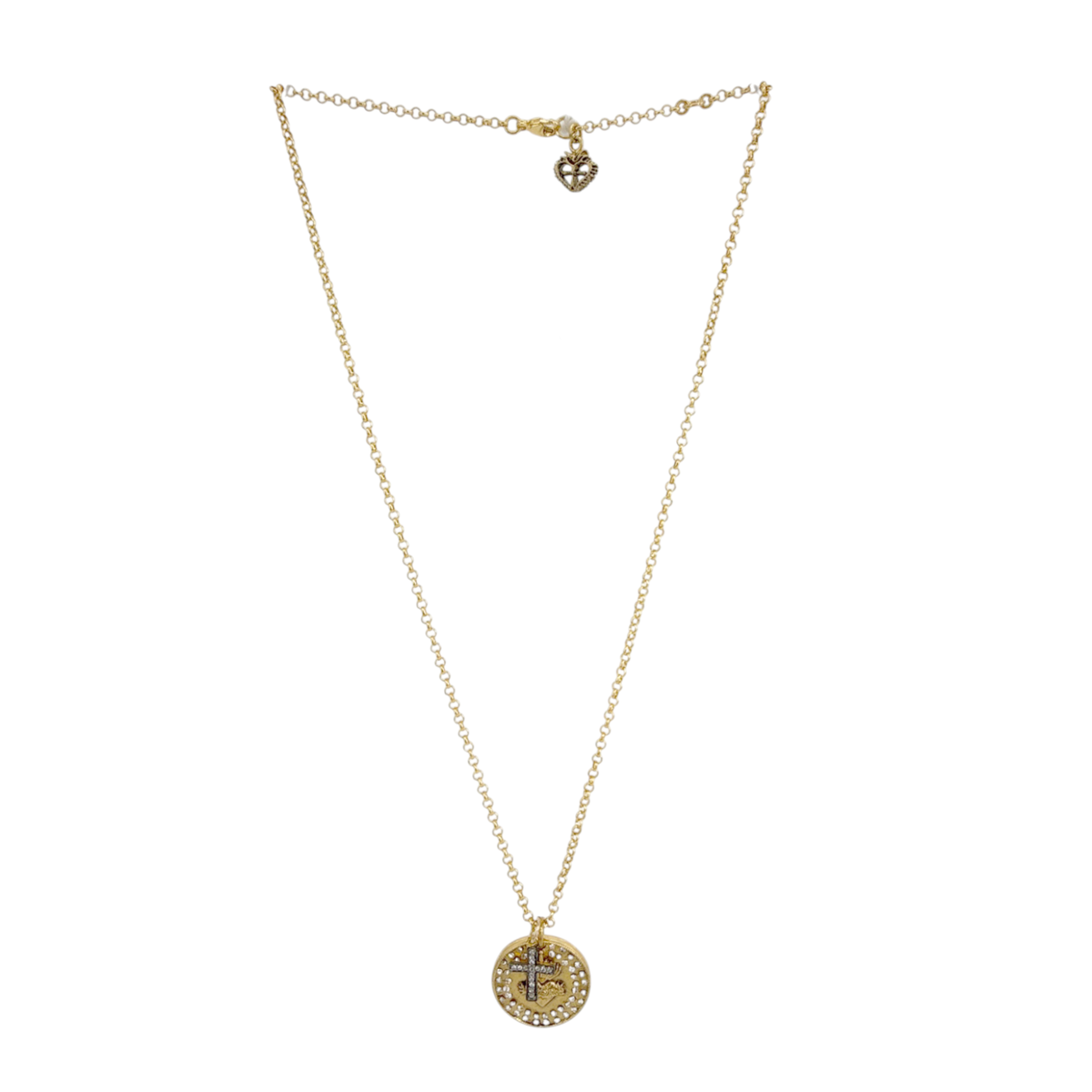 VIRGINS SAINTS & ANGELS VSA Sacred Heart Relic Charm Necklace