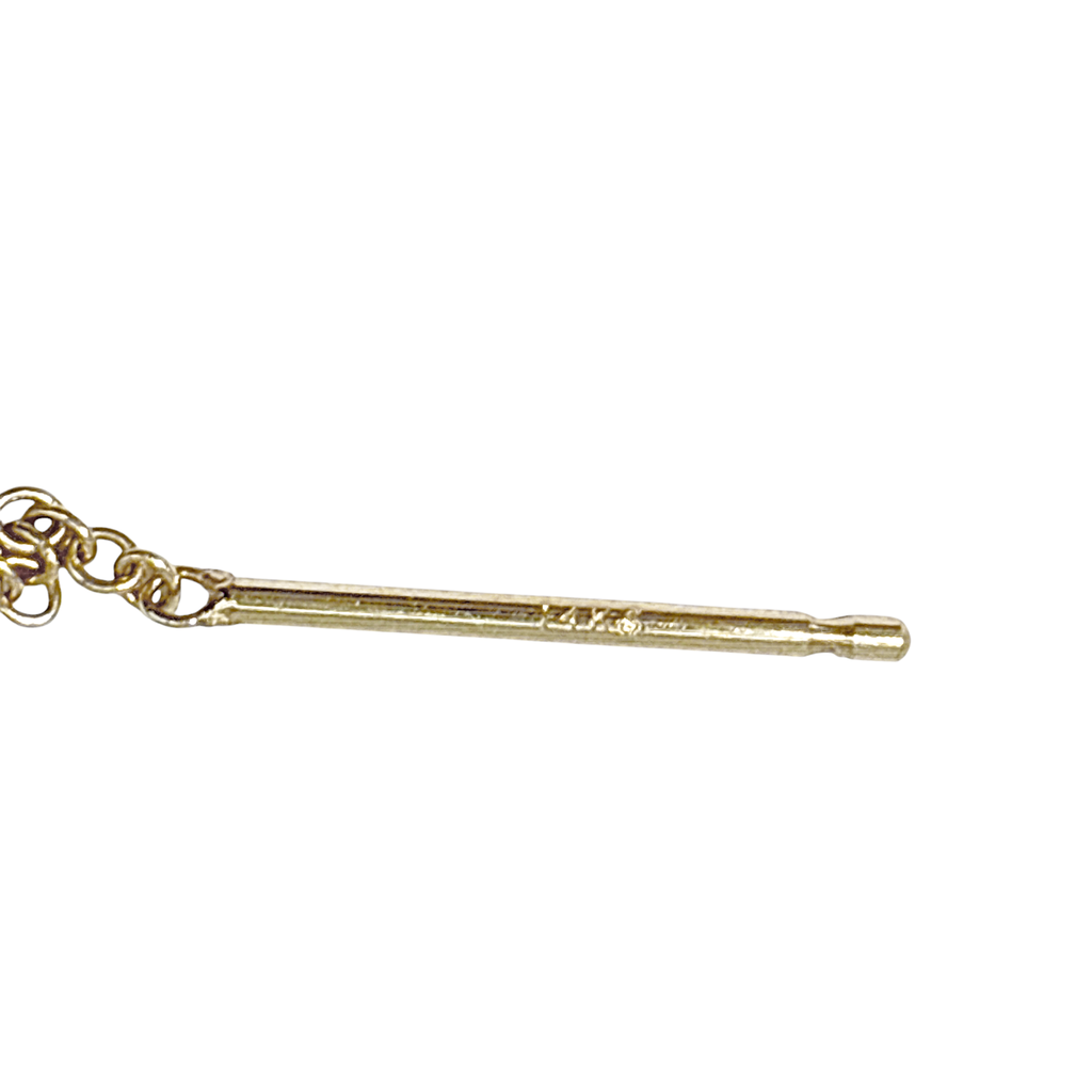 ZOE CHICCO 14k Gold Baguette Diamond Loop Threader Earrings