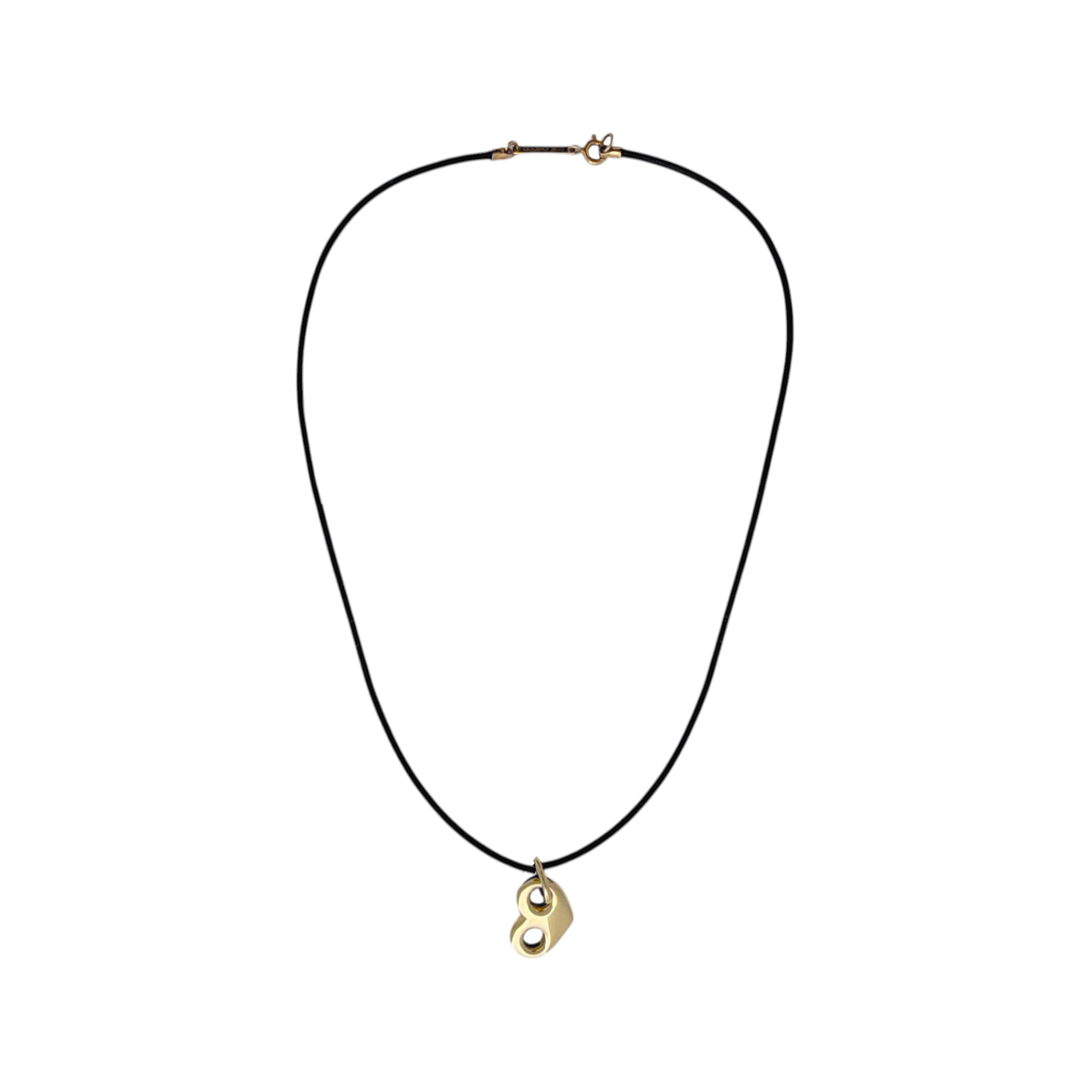 ZOE CHICCO 14k Gold Large Mariner Heart Leather Cord Necklace