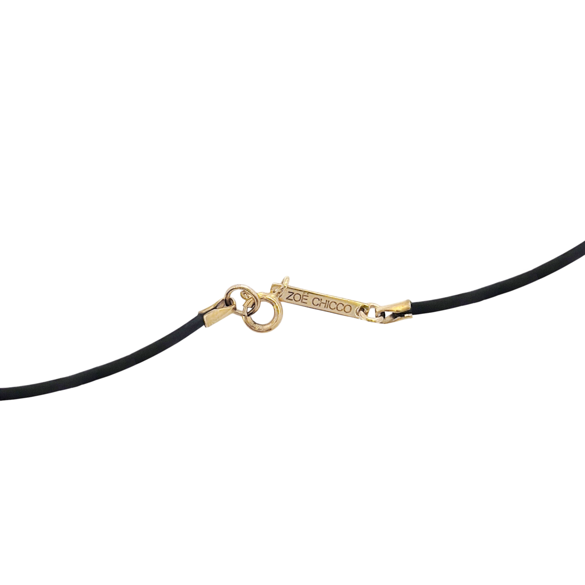ZOE CHICCO 14k Gold Large Mariner Heart Leather Cord Necklace
