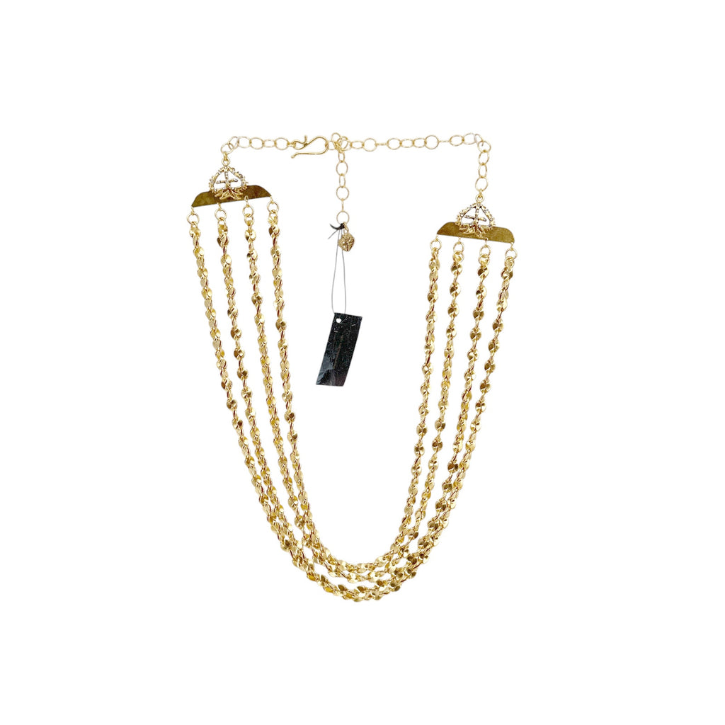 VSA Love Chain Necklace in Gold